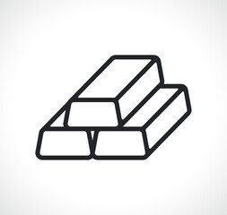 gold bar or ingot icon