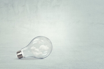 Canvas Print - Light bulb image as symbol of innovation