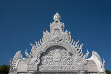 City Pillar Shrine In Wat Ming Mueang Temple Of Nan Province, Thailand