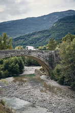 Off-road Vehicle Over Bridge, Verdon Gorge, Provence, France