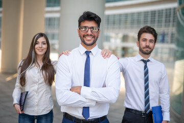 Wall Mural - Group of smiling business people