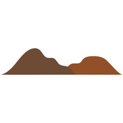 Mountain vector illustration in flat color design