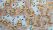 © Stylecore - 50 euro banknotes spreaded flat background