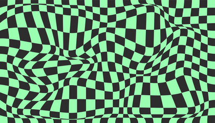 Sticker - Checkered background with distorted squares