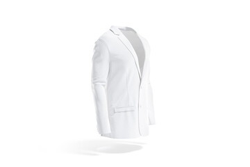 Sticker - Blank white men blazer mockup, side view