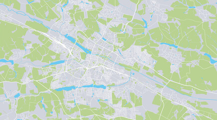 Urban vector city map of Khmelnytskyi, Ukraine, Europe