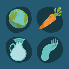 Sticker - four health day icons