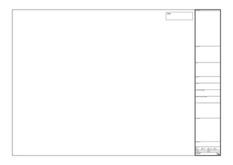 2D drawing title block on white background. Used to standardize submission of the project drawings.  