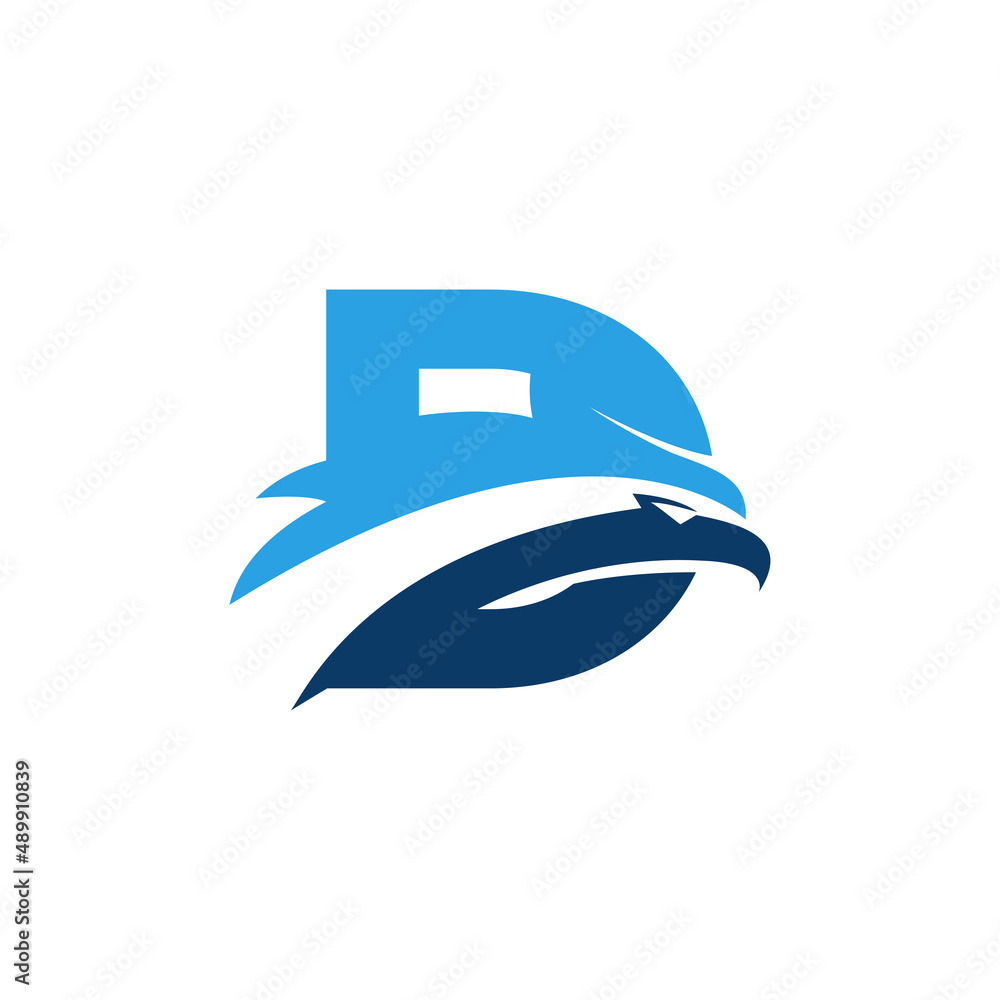 creative letter d concept eagle logo design vector illustration Stock ...