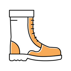 boot factory product color icon vector illustration