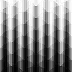 Wall Mural - horizontal line pattern. from thin line to thick. parallel stripe. black streak on white background.