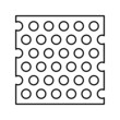 © vectorwin - perforated sheet metal line icon vector illustration