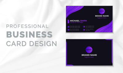 Wall Mural - Creative modern business card print template. Double-sided creative business card template.