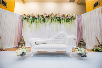 Poster - Indian wedding reception interiors and decorations mandap