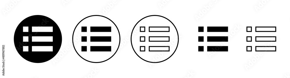 Menu Icons set. web menu sign and symbol. hamburger menu symbol Stock ...