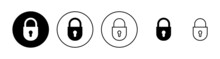 Lock Icons Set. Padlock Sign And Symbol. Encryption Icon. Security Symbol