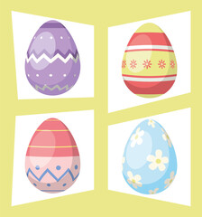 Wall Mural - four easter season icons