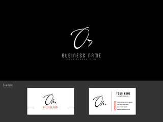 Alphabet OR Signature Logo Icon, Initial Or ro Luxury Logo and unique business card design