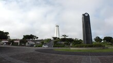 ITOMAN CITY, OKINAWA, JAPAN - AUG 2021 : View Of Peace Memorial Park.