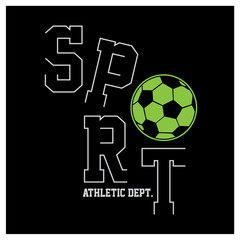 Sport football typography t-shirt graphics vectors