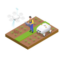 Poster - Agriculture Isometric Composition