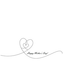 Wall Mural - Happy mothers day card vector illustration