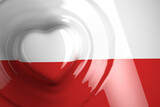 Fototapeta Desenie - Polska flaga z sercem