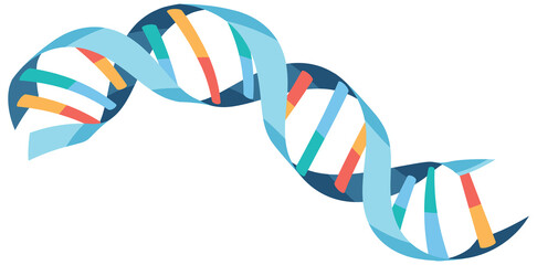 Wall Mural - dna helix symbol isolated on white background