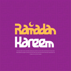 Wall Mural - ramadan kareem background with arabian lantern and calligraphy use for social media ads and banner template