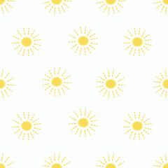 Sunshine background vector pattern. Vector seamless pattern design resource.