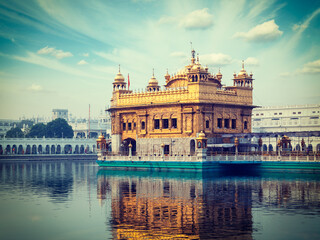 Fototapete - Sikh gurdwara Golden Temple (Harmandir Sahib). Amritsar, Punjab, India