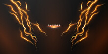 Lightning Light Effect Background Realistic Flash With Lightning Electric Explosion Vector Illustration