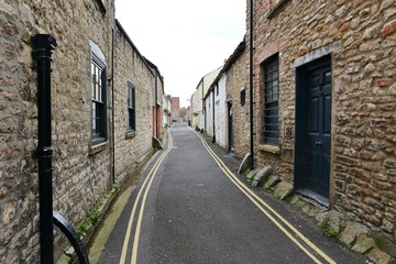 narrow street in the town