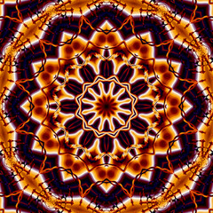 Wall Mural - 3d effect - abstract polygonal geometric fractal pattern 