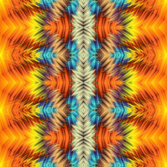 Wall Mural - 3d effect - abstract geometric fractal pattern