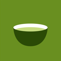 Wall Mural - Matcha cup vector. Green tea vector. Matcha cup logo design. icon and symbol.