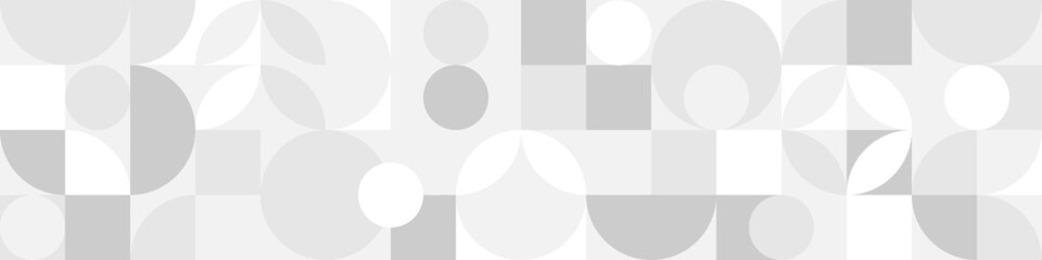 Wall Mural - trendy vector abstract geometric background with circles in scandinavian retro style, seamless cover