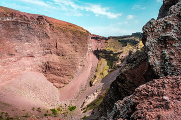 Poster - Vesuvius National Park is an Italian national park centered on the active volcano Vesuvius, southeast from Naples.