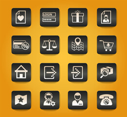  e-commerce interface icon set