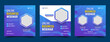 © Applesix_std - Set of Webinar social media post design template. Editable modern square banner with place for the photo. Usable for social media post, banner, and web.