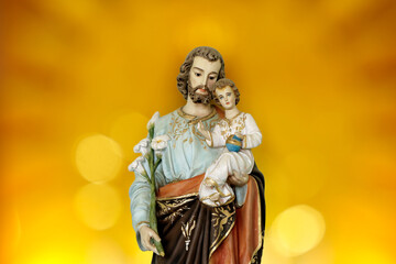 saint joseph and baby jesus catholic image
