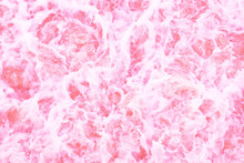 Unfocused Abstract Background . Colorful Foam With Bubbles In The Water. The Texture Of Pink Foam..