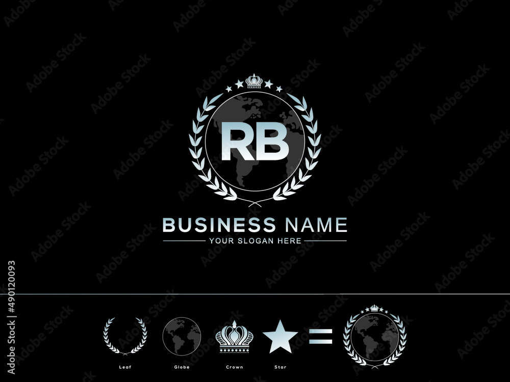 Initial RB Logo, Monogram rb Letter Icon with Colorful circle Leaf ...