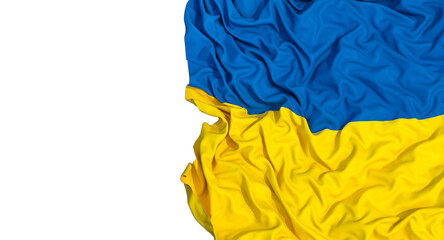 Poster - Ukrainian flag on the white background.