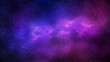 Night starry sky and bright purple blue galaxy, horizontal background