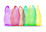 Fototapeta  - collection of plastic bags isolated on white background