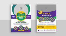Kids School Education Admission Flyer Or Poster Design Template
