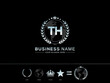 TH Letter Design, Elegant Initial Letter th t h with Modern circle Leaf Globe Royal Crown and Star Logo Image