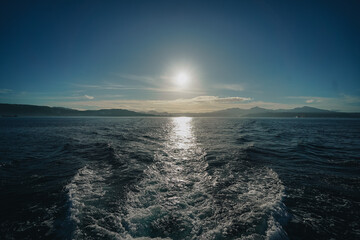 Sticker - a calm morning water in subic bay