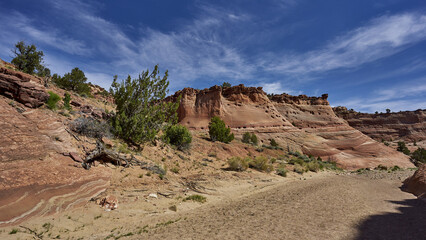 Sticker - Beautiful shot of red sandstone rocks